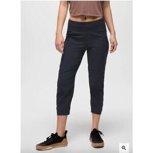 prAna Koen Active Hiking Capris Pants in Black // M
